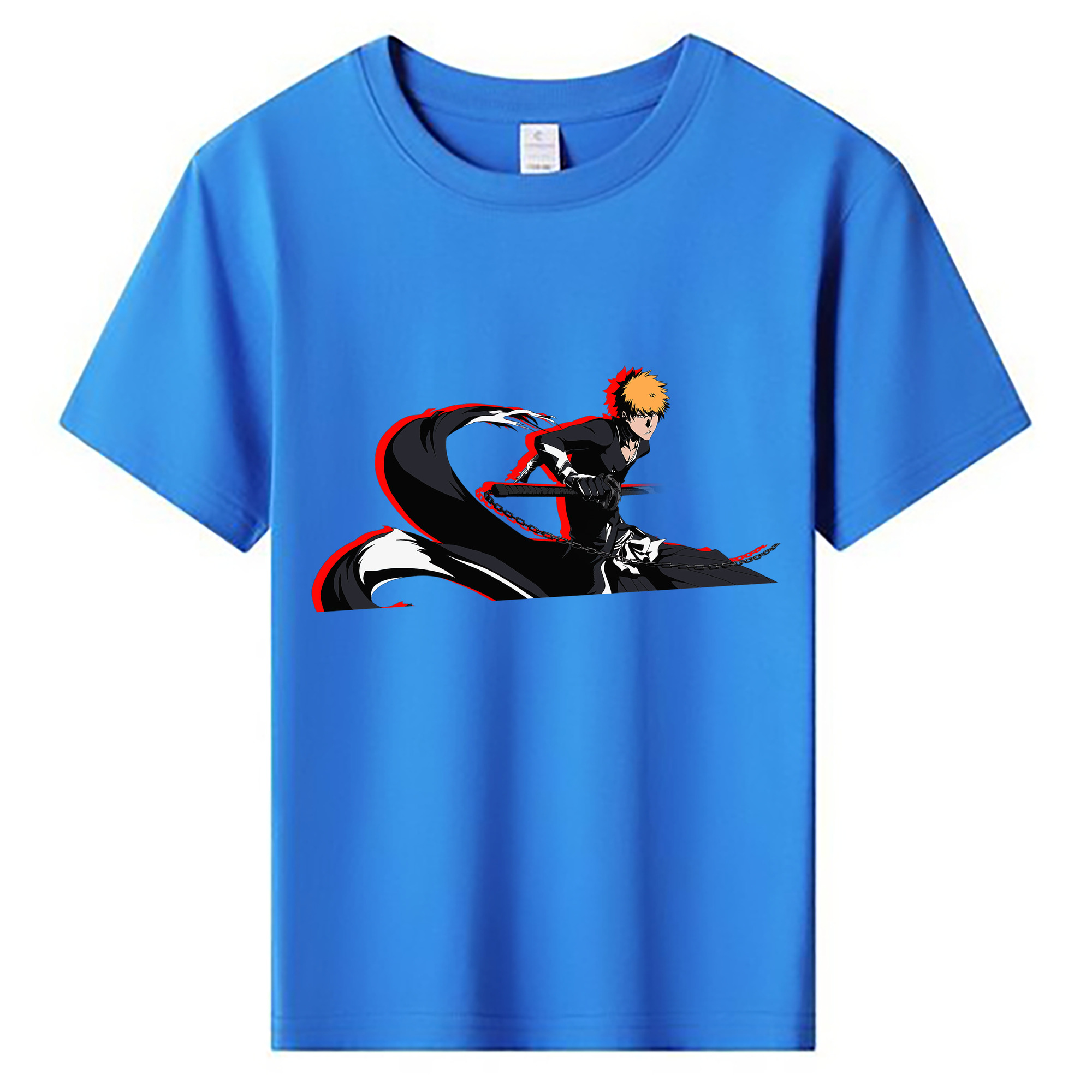 （画像用） ブリーチ 黒崎一護（くろさき いちご）BLEACH Kurosaki Ichigo 綿100％キッズTシャツ（フロントプリント）